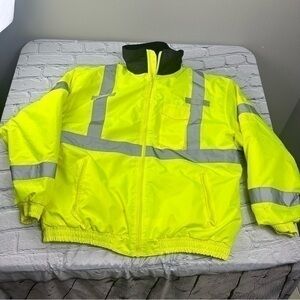 Radians CLASS 3 HIGH VISIBILITY Reflective Insulated ROAD WORK Safety Jacket 2XL